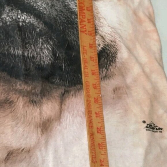 The Mountain Pug Face Shirt Large Beige Tie Dye Puppy Animal Graphic - Picture 7 of 9